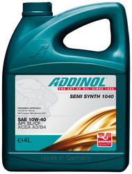 ������ �������� ����� Addinol Semi Synth 1040 10W-40, 4� ����������������� | ������� 4014766249968