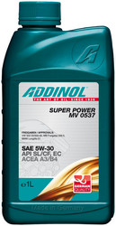 ������ �������� ����� Addinol Super Power MV 0537 5W-30, 1� ������������� | ������� 4014766071064